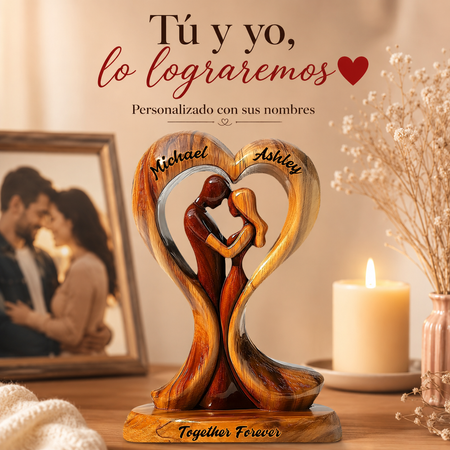 Tú y yo, podemos con todo – Placa acrílica personalizada para parejas con nombres
