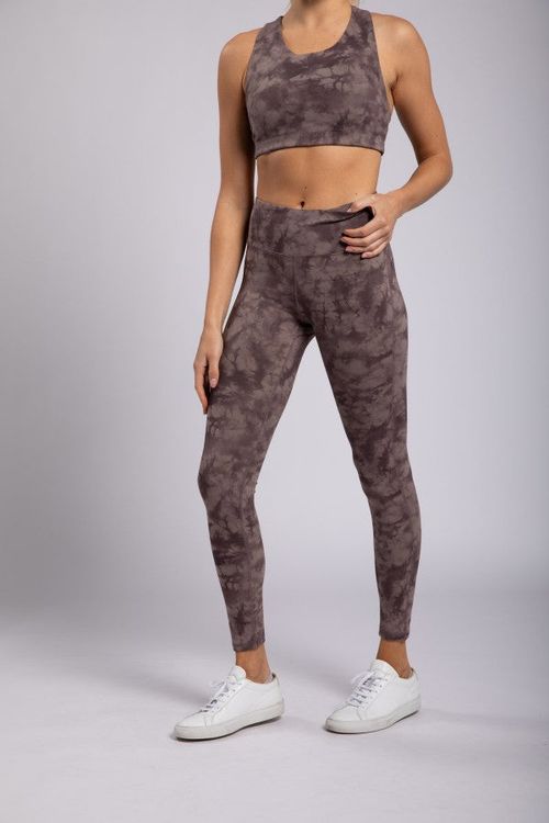 MONO B Tie-Dye High Waist Legging (Bark)