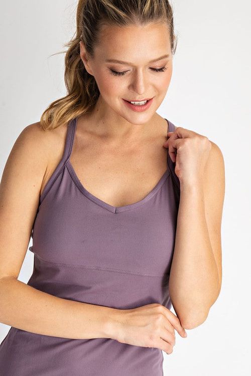 RAE MODE Padded Active Tank (Frosted Mulberry)