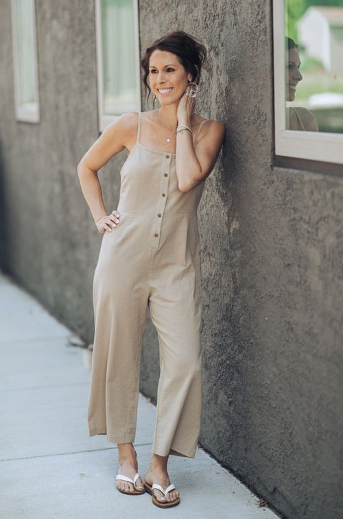 Textured Woven Easy Jumpsuit