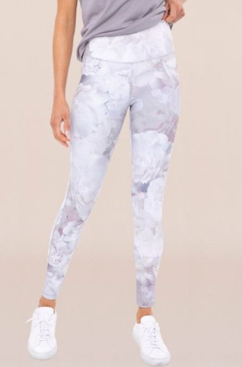 MONO B Winter Blooms High Waist Leggings (Purple)