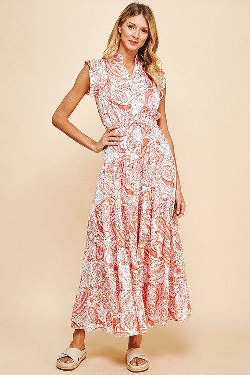 Precious Paisley Maxi Dress