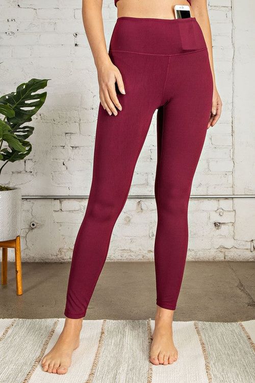 RAE MODE Full Length Butter Legging (Burgundy) 6025
