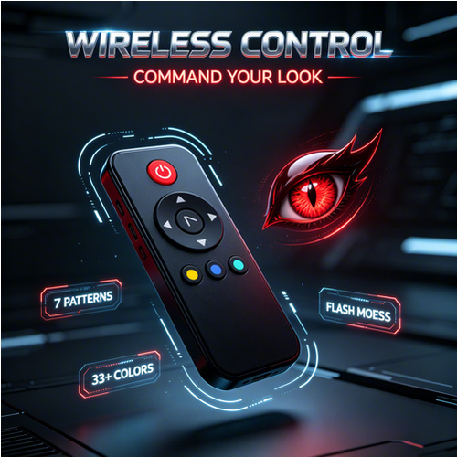 🔥HOT SALE🔥 COD！Demon Eye Headlights for Cars and Motorcycles, LED Dynamic Devil Eyes Light Kit with HD Lens, 6 Animated Eye Patterns, Universal 12-36V Eyeball Lights for Headlight or Fog Light