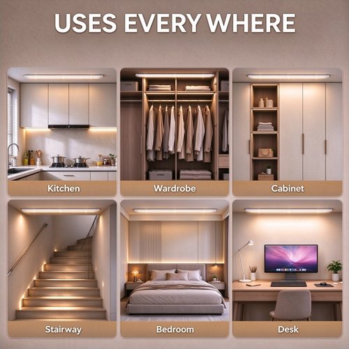 🚀BUY 1 GET 2🔥 COD！Smart Motion-Activated LED Light — Wireless, Ultra-Thin Ambient Lamp for Cabinets and Wardrobes.Nairobi stock ships within 48H, delivered within 3days