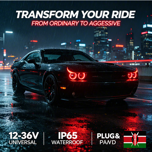 🔥HOT SALE🔥 COD！Demon Eye Headlights for Cars and Motorcycles, LED Dynamic Devil Eyes Light Kit with HD Lens, 6 Animated Eye Patterns, Universal 12-36V Eyeball Lights for Headlight or Fog Light