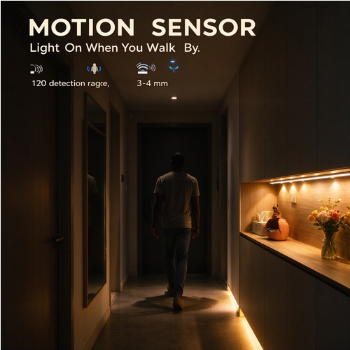 🚀BUY 1 GET 2🔥 COD！Smart Motion-Activated LED Light — Wireless, Ultra-Thin Ambient Lamp for Cabinets and Wardrobes.Nairobi stock ships within 48H, delivered within 3days