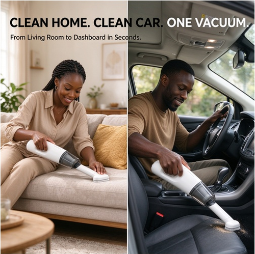 🔥HOT SALE 50% OFF🔥 COD！Handheld Wireless Vacuum — Mini High-Power Cleaner for Car and Home.Nairobi stock ships within 48H, delivered within 3days