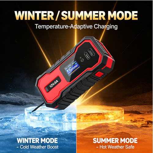 🚚 Fast Delivery Kenya 💵 COD Available Portable！12V Smart Battery Charger for Car and Motorcycle with Pulse Repair and Fast Charging