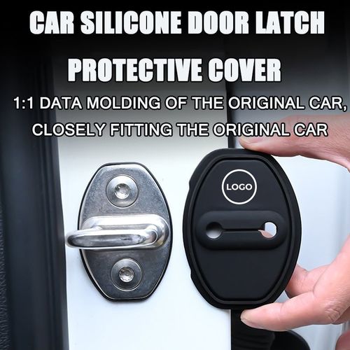 Couvercle de protection en silicone pour loquet de porte de voiture (4 pièces)