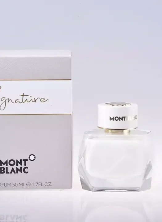 Montblanc萬寶龍簽名墨水瓶鎏金純白印記女士濃香水持久留香禮物