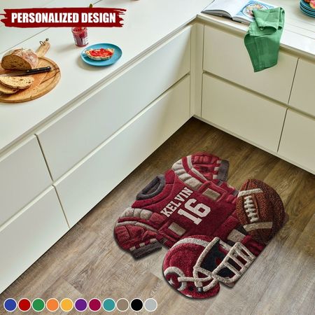 Love Football - Tapis de porte personnalisé sur le thème du football