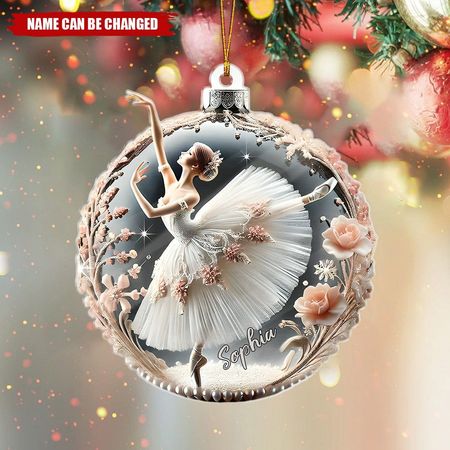 Ornement de Noël personnalisé en forme de ballerine – Cadeaux pour les professeurs de ballet et les passionnés de ballet