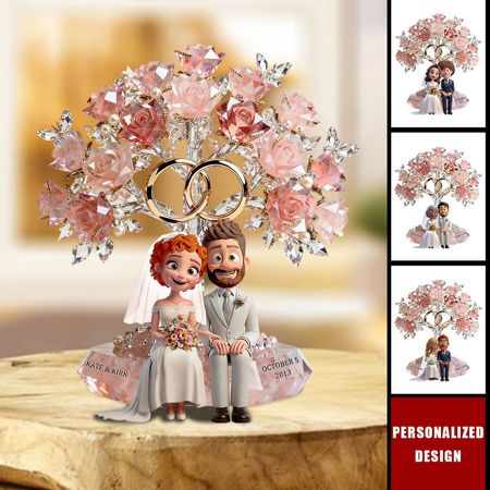Personnalisé Mariage Couple Acrylique Plaque-Cadeaux Pour Couple