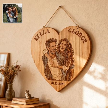 Plaque de gravure photo couple