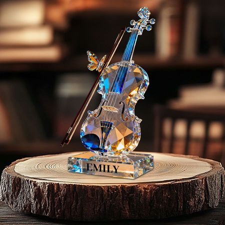 Personnalisé violon musique Crystal Effet Plaque, cadeau pour violoniste