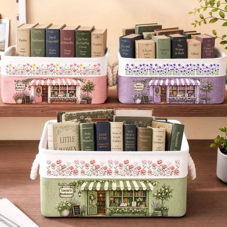 Panier de rangement personnalisé-cadeaux livresque personnalisés pour les amateurs de livres, les vers de bibliothèque, lecteurs-My Little Corner Bookshop