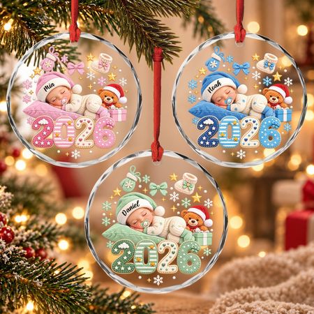 Dormir bébé verre ornement-cadeaux personnalisés pour les nouveau-nés