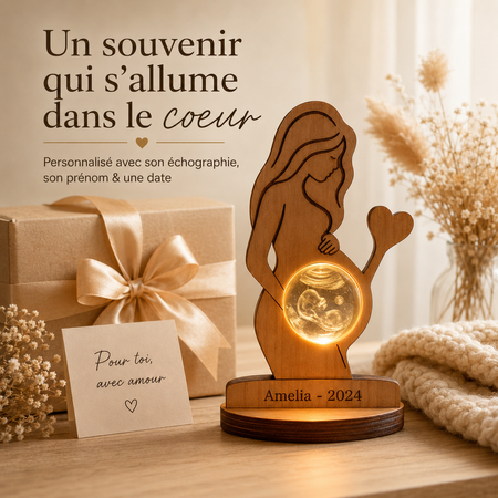 Lampe à ultrasons personnalisée pour bébé — Un cadeau de grossesse pour la future maman ou votre femme