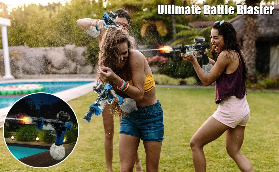 🔥Ultimate Battle Blaster Electric Water Guns with Realistic Gun Muzzle Flame🔥