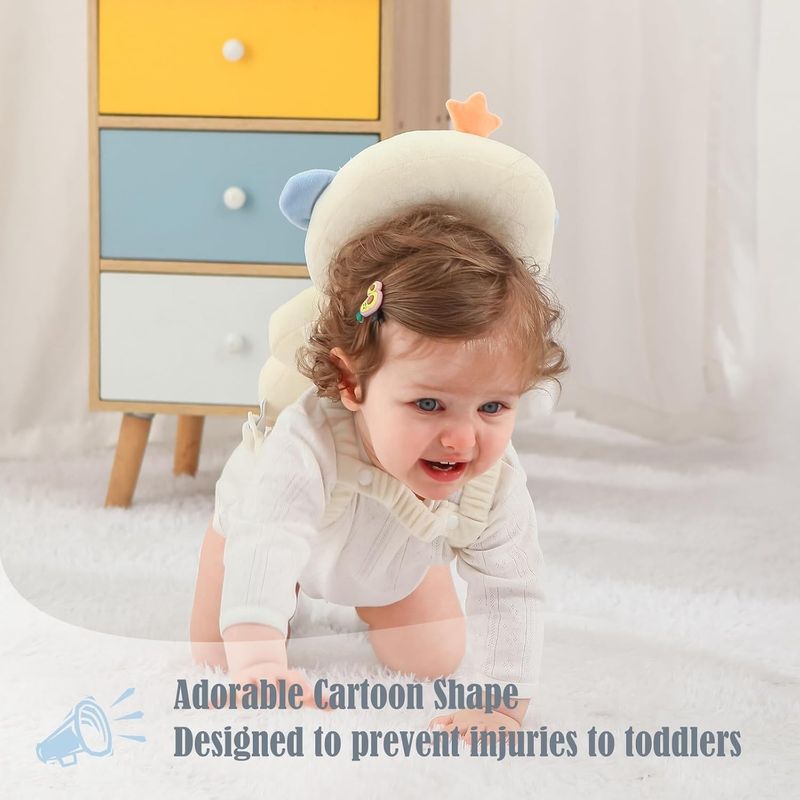 🔥Baby Head Protector Backpack -Soft & Lightweight Pads - Prevents Bebes Backward Fall Astronauts Plush Stuffed