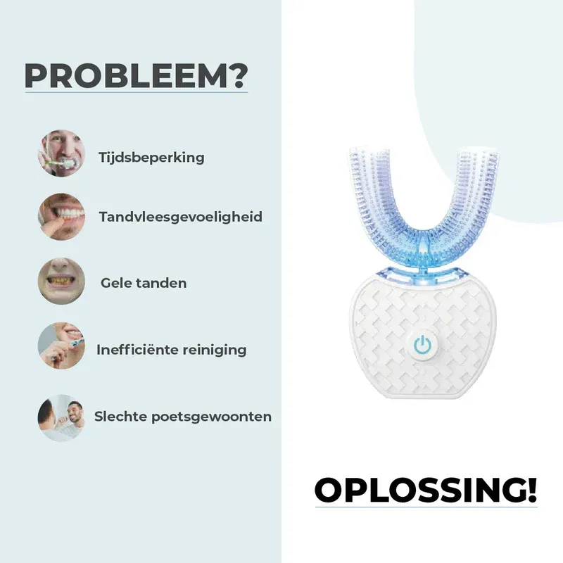 ⌛Last Day 50% OFF🔥U-shaped electric toothbrush, only 30 seconds a day, you can have a white smile