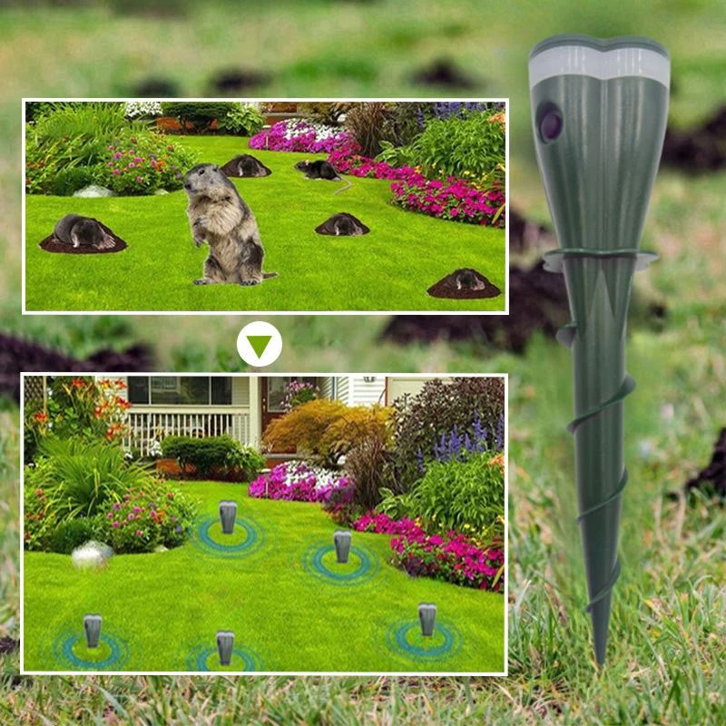 ⌛Last Day 50% OFF🔥Solar Powered Waterproof Screw Mole Repellent