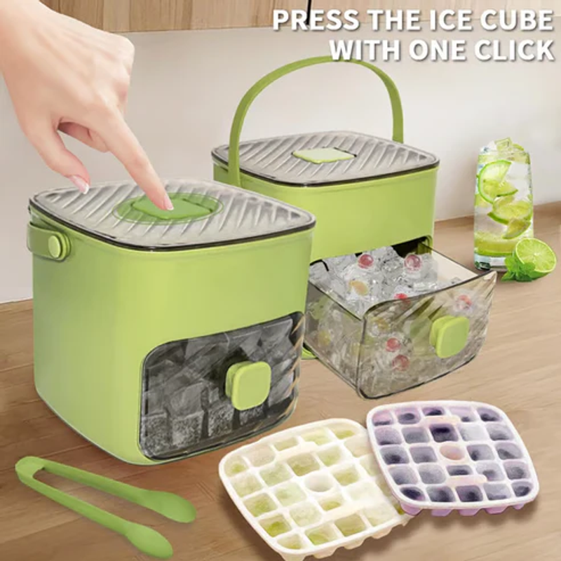 ⌛Last Day 50% OFF🔥Portable Ice Maker with Lid and Storage Box🧊