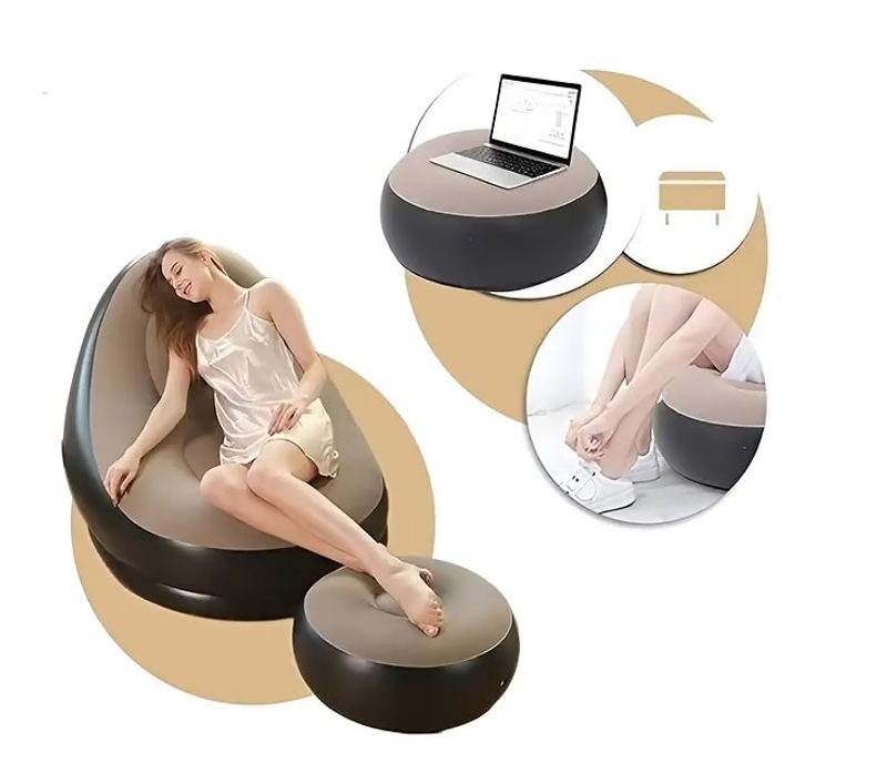 ⌛Limited Sale 50% OFF🔥Inflatable lounge chair with footrest🛋️