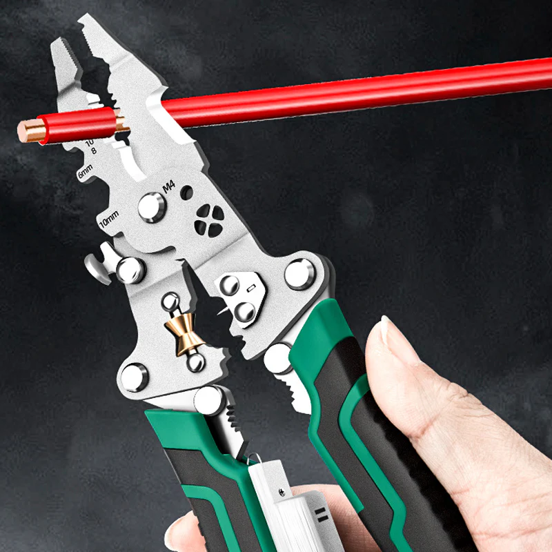 ⌛Limited Sale 50% OFF🔥Multifunctional Foldable Wire Stripping Scissors with Electrical Test⚡️✂️