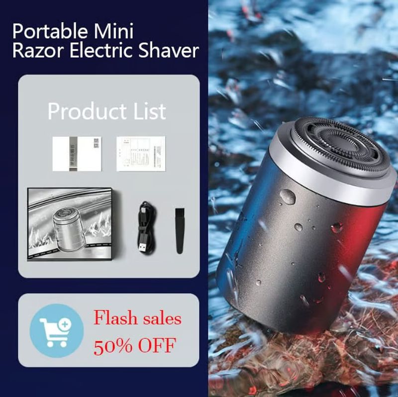 ⌛Limited Sale 50% OFF🔥Newest Mini Portable Electric Shaver✨
