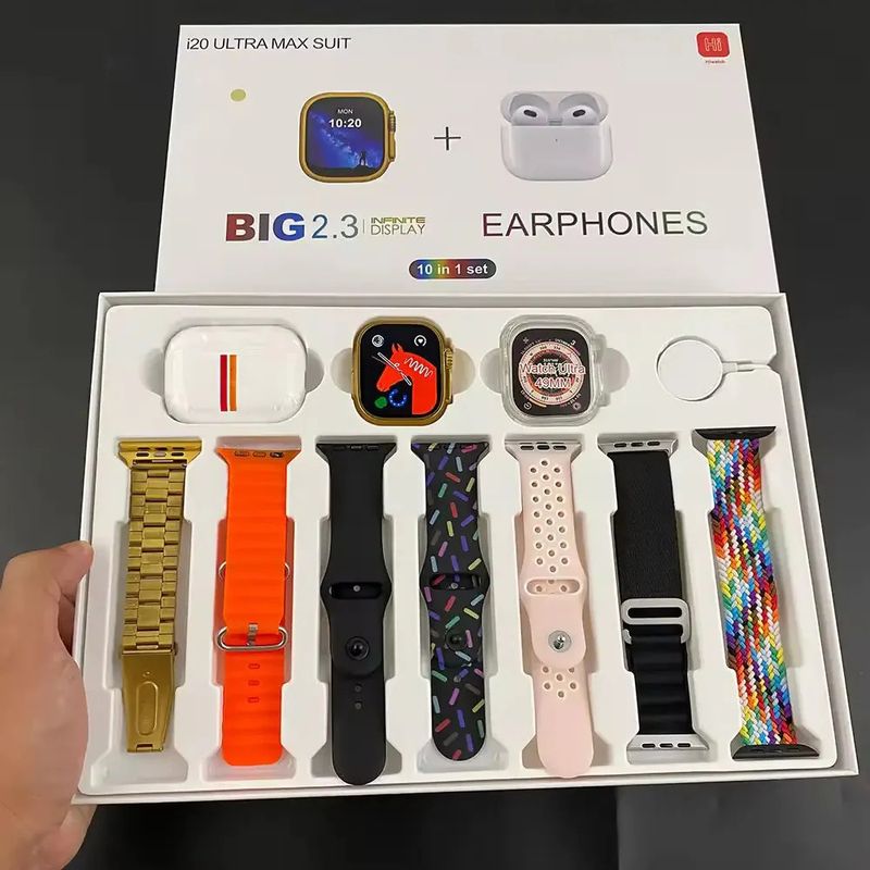 ⌛Limited Sale 50% OFF🔥I20 Ultra Max Suit ( 10 in 1 ) Smart Watch