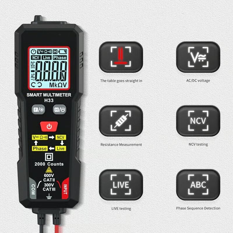 ⌛Limited Sale 50% OFF🔥Smart Multimeter Digital TRMS 2000 Counts⚡