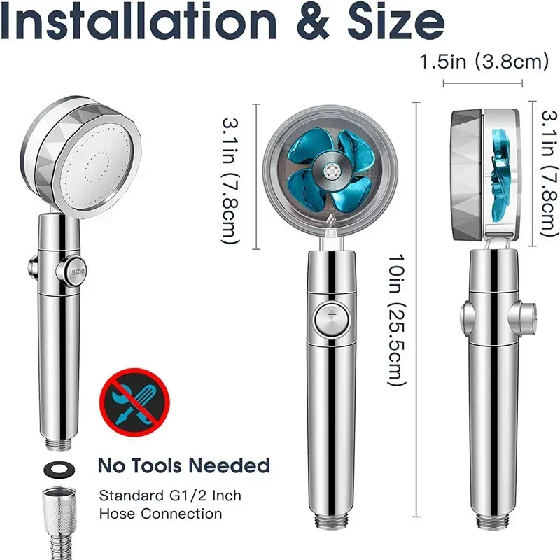 ⌛Limited Sale 50% OFF🔥High-Pressure Propeller Shower Head🛁