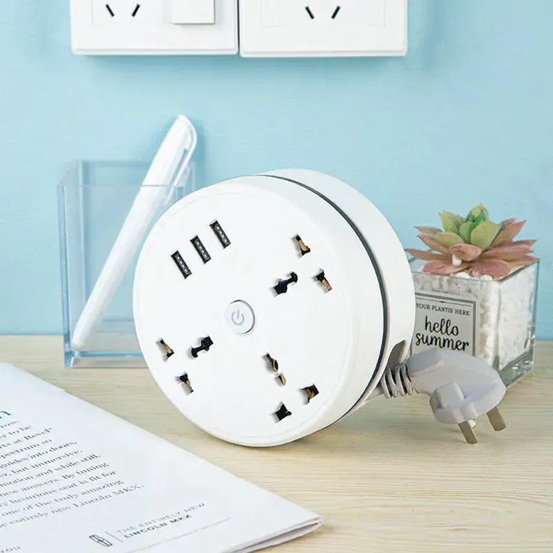 ⏳Limited Sale 50% OFF🔥Universal Round Retractable Cord Power Strip⚪⚡