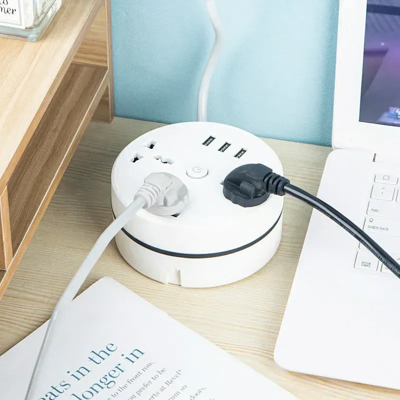 ⏳Limited Sale 50% OFF🔥Universal Round Retractable Cord Power Strip⚪⚡