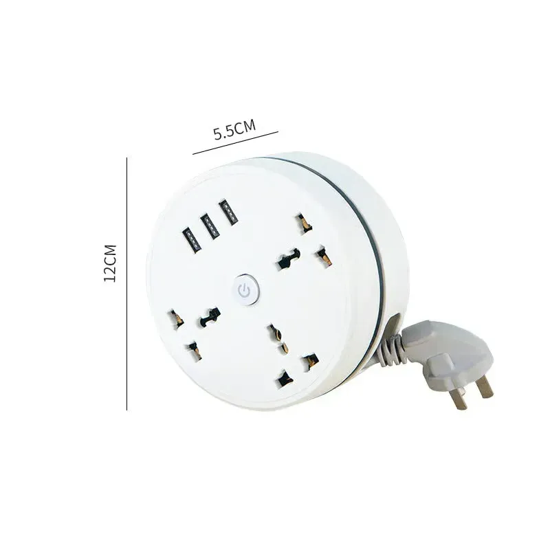 ⏳Limited Sale 50% OFF🔥Universal Round Retractable Cord Power Strip⚪⚡
