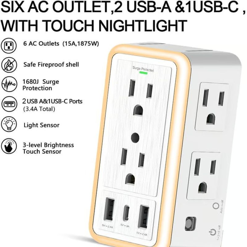 ⏳Limited Sale 50% OFF🔥Multi Plug Outlet Surge Protector🔌