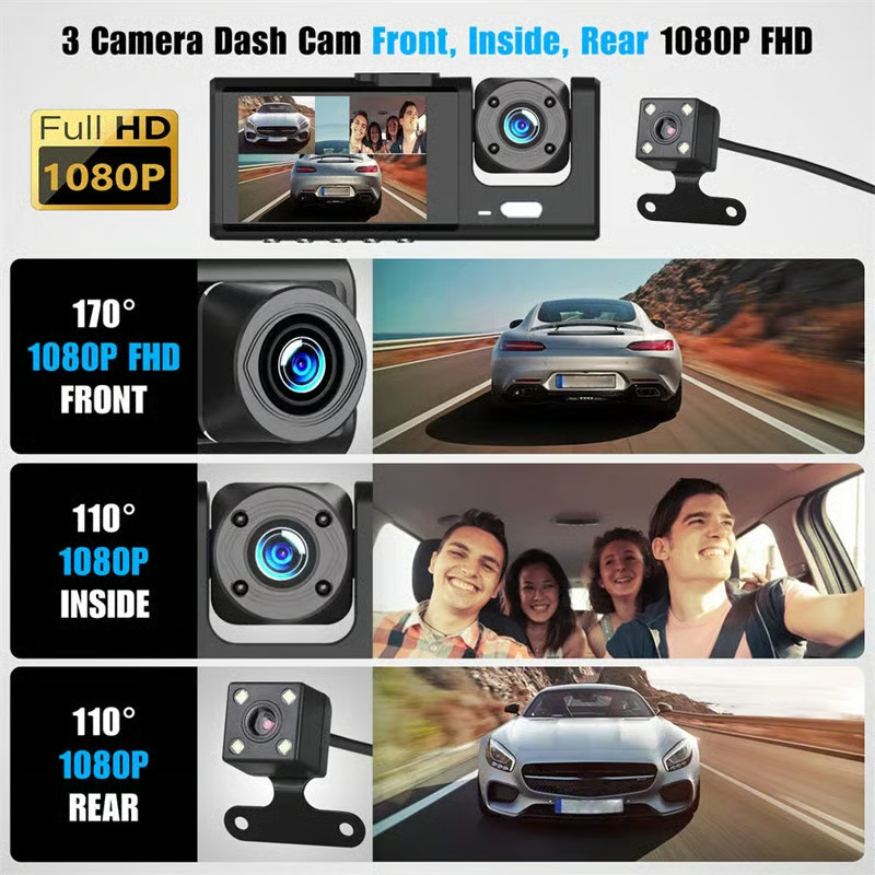 ⏳Limited Sale 50% OFF🔥3-Channel 1080p Car Driving Recorder (Three Cameras)📸