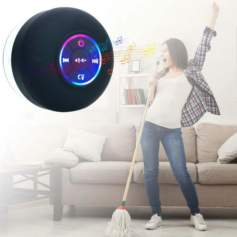 ⏳Limited Sale 50% OFF🔥Bathroom Waterproof Wireless Bluetooth Speakers with LED Light🎄🎵