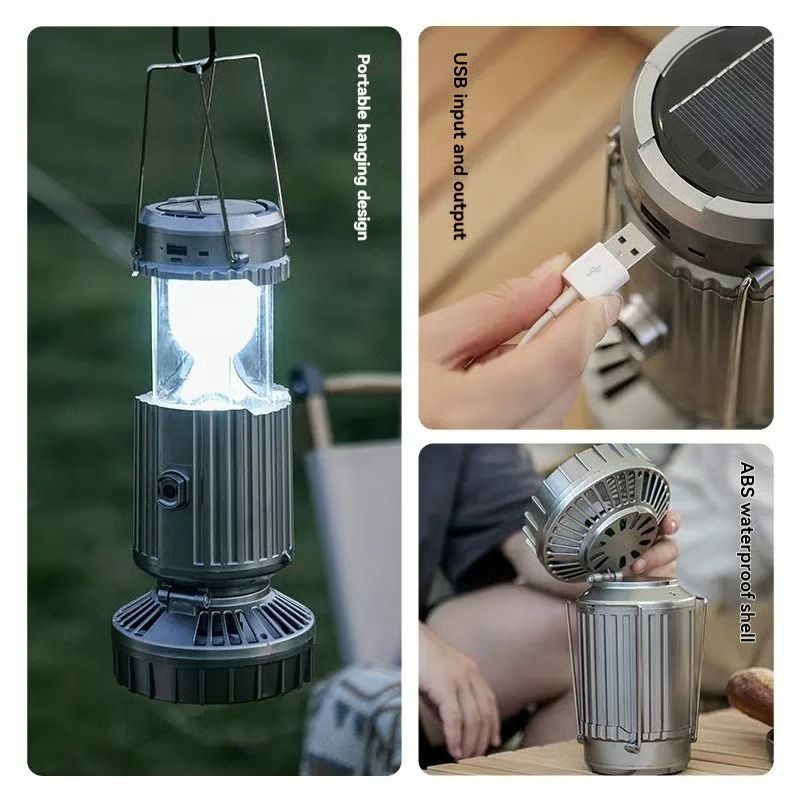 ⏳Limited Sale 50% OFF🔥5-In-1 Portable LED Camping Lantern With Fan💡💨