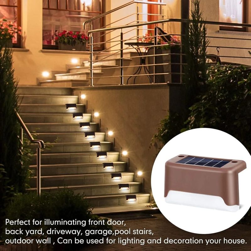 ⏳Limited Sale 50% OFF🔥5PCS-IN-A-PACK Radiant Solar Powered Waterproof Deck Lights for Outdoors☀️💡