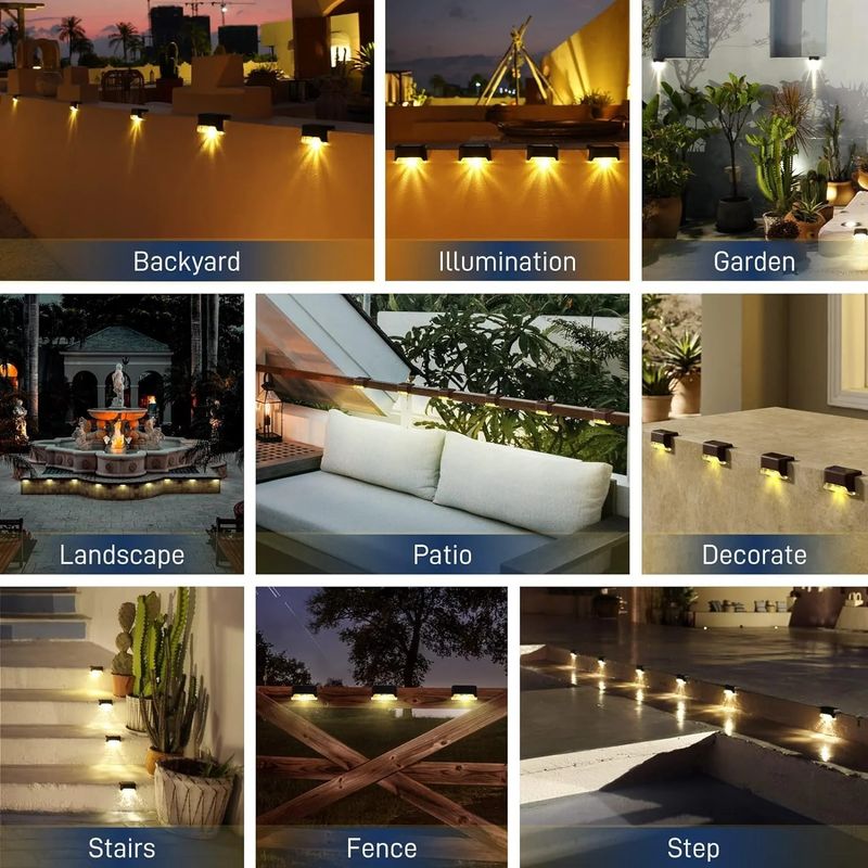 ⏳Limited Sale 50% OFF🔥5PCS-IN-A-PACK Radiant Solar Powered Waterproof Deck Lights for Outdoors☀️💡