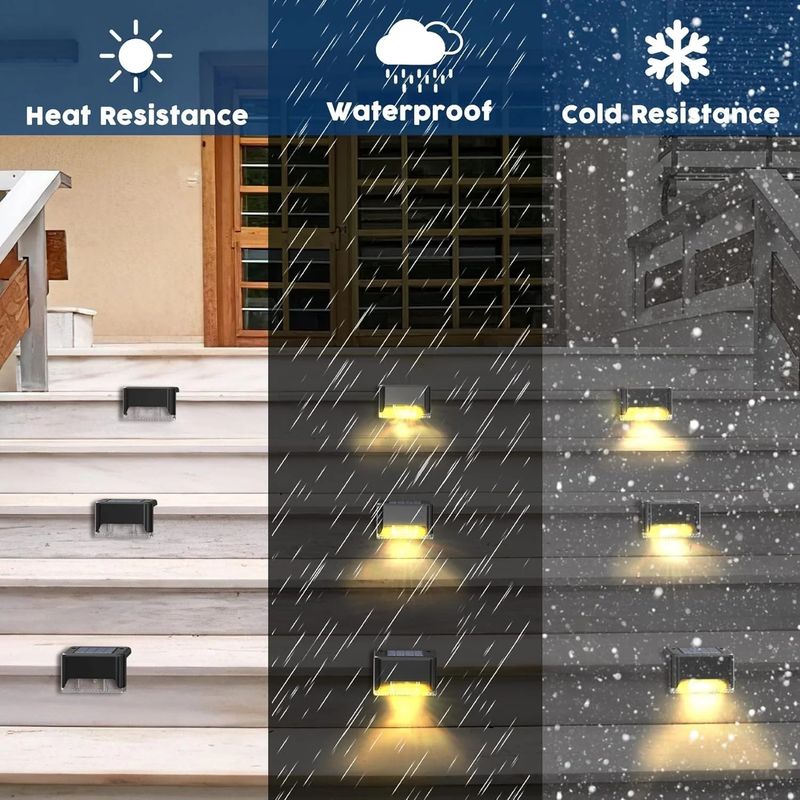 ⏳Limited Sale 50% OFF🔥5PCS-IN-A-PACK Radiant Solar Powered Waterproof Deck Lights for Outdoors☀️💡