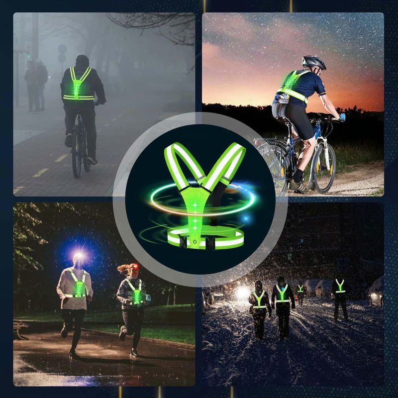 LED Reflective Vest Running Gear