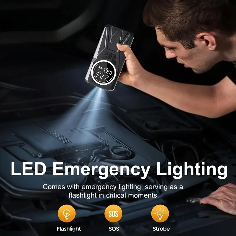 ✨Inflação rápida em 1 minuto✨Mini insuflador de pneus portátil adequado para automóveis e motos 🚗🏍️