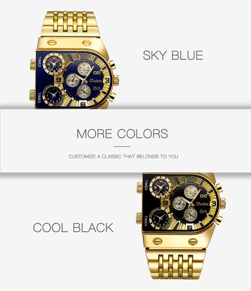 ✨ Luxury Men's Watches Multi-Time Zone Large Dial Luminous Watch ⌚