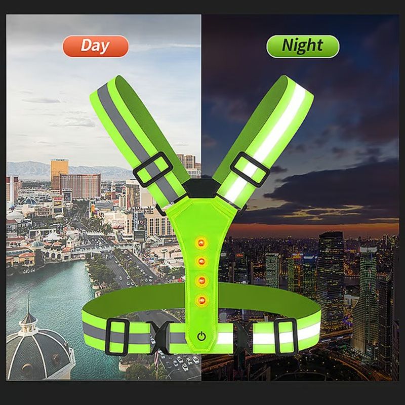 LED Reflective Vest Running Gear