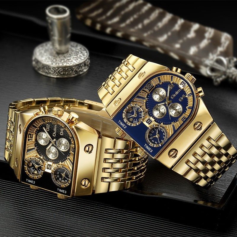 ✨ Luxury Men's Watches Multi-Time Zone Large Dial Luminous Watch ⌚