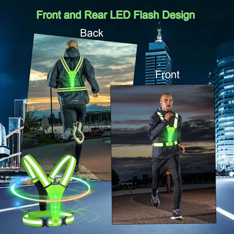 LED Reflective Vest Running Gear